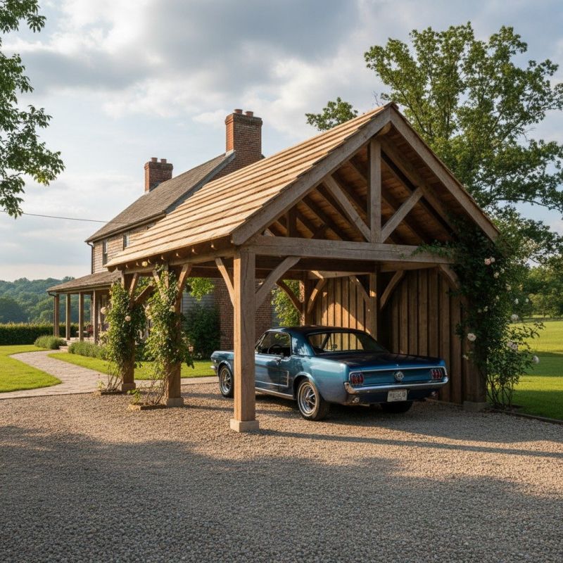 Wood Carport Installation detail