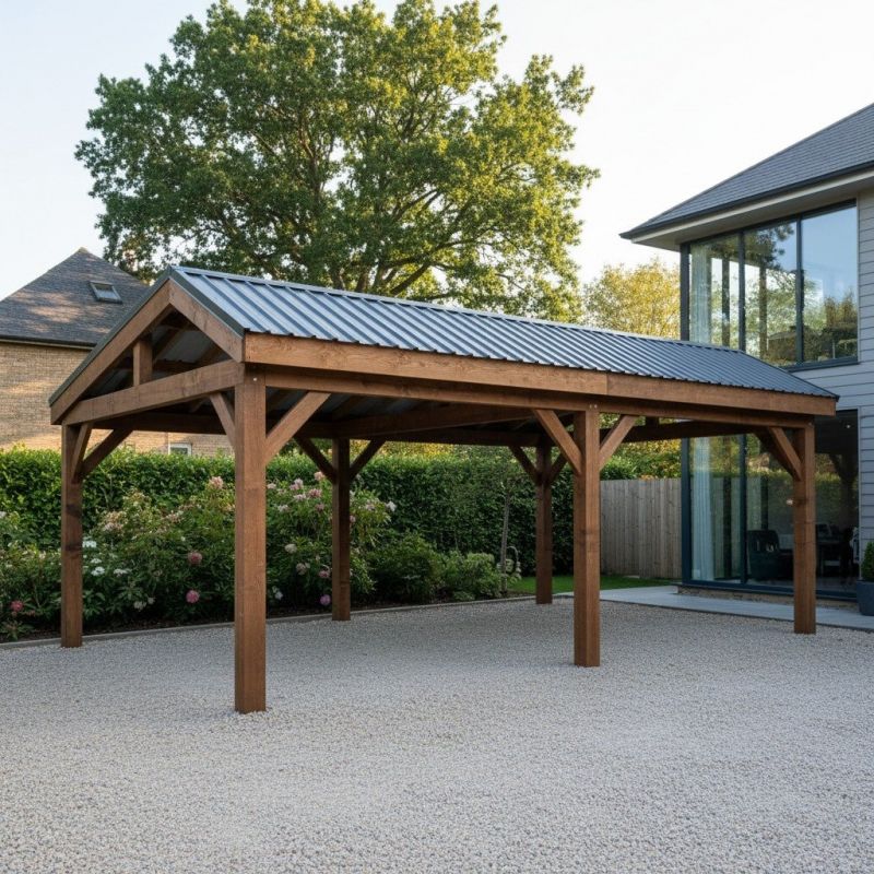 Wood Carport Installation detail
